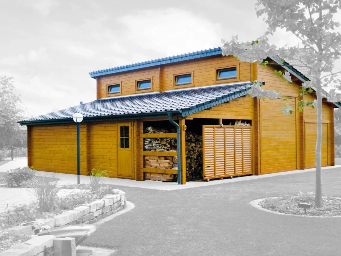 Garage en bois 94,92 m² Molto Grande - vue 1