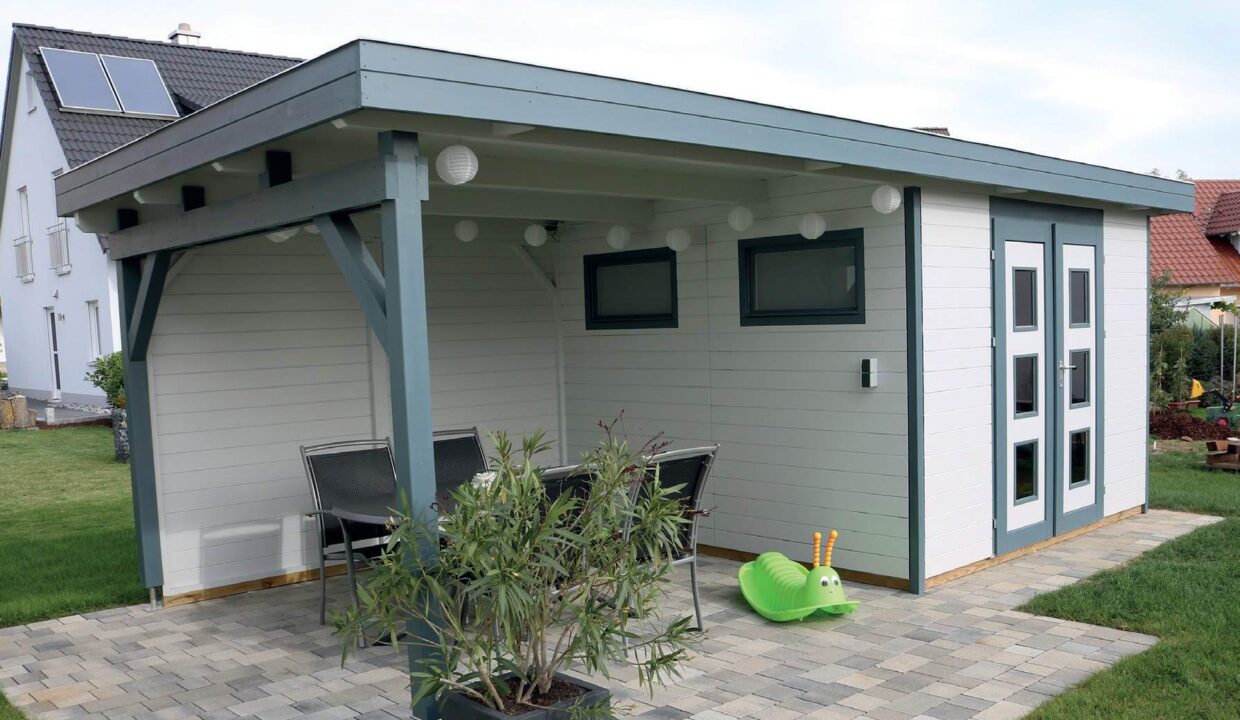 Abri de jardin bois 9 m² MH2 3030 avec appentis - vue 1