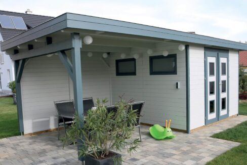 Abri de jardin bois 9 m² MH2 3030 avec appentis - vue 1
