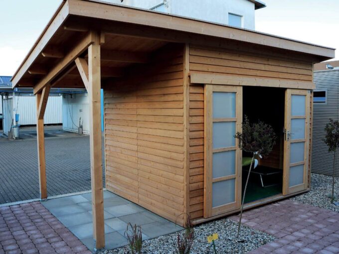 Abri de jardin bois 7,5 m² MH2 2530 P + 130 SD - vue 1
