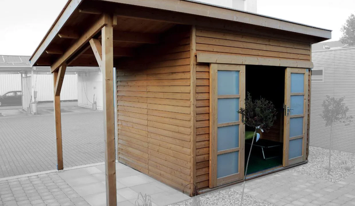 Abri de jardin bois 7,5 m² MH2 2530 P + 130 SD - vue 2