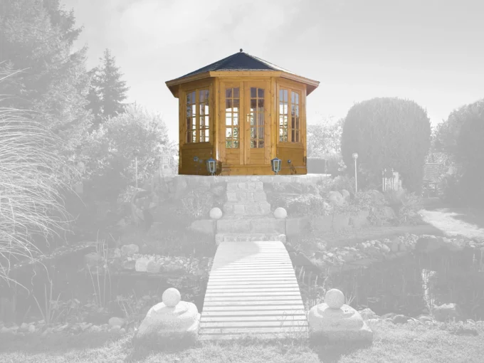 Pavillon de jardin en bois Albi - 28 mm - vue 1