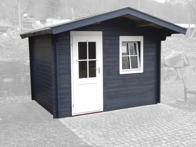 Abri de jardin en bois TS-H28-3030-ET-EF - 9 m², 28 mm - vue 1