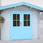 Abri de jardin en bois H28-2424-DT - 5,76 m², 28 mm - vue 1
