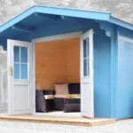 Abri de jardin en bois H28-3024-DT - 7,2 m², 28 mm - vue 1