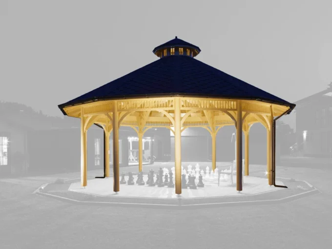 Pavillon de jardin en bois Helena 12-70Z - vue 1