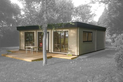 Chalet en bois 53,9 m² Tilburg - vue 2