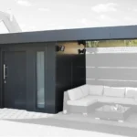 Abri de jardin en bois MH CUBO 2830 ALU COMPOSITE + 310 SD - 8,29 m² - vue 1