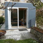 Bureau de jardin en bois MH CUBO HPL 3160 - 18,6 m² - vue 1