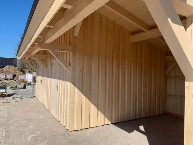 Abri de jardin avec carport 12 m² Remise - vue 1