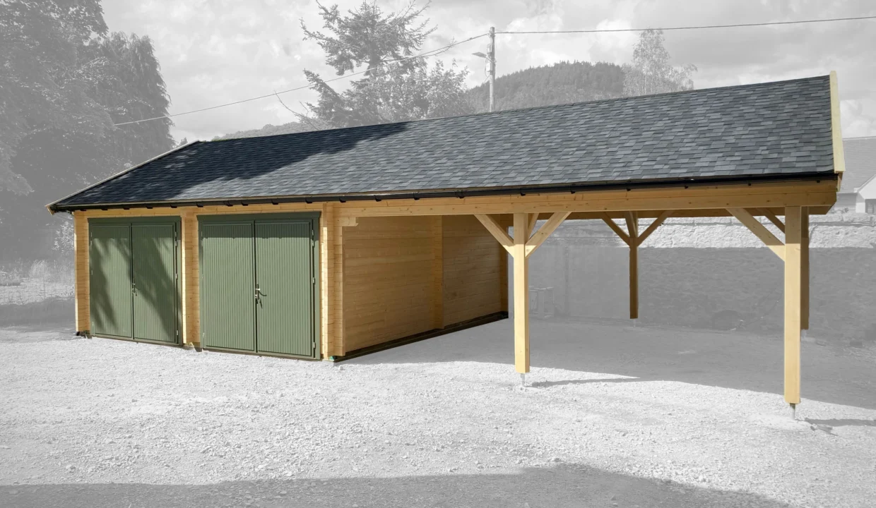 Garage en bois 75,6 m² Belfast - vue 1