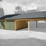 Garage en bois 75,6 m² Belfast - vue 1