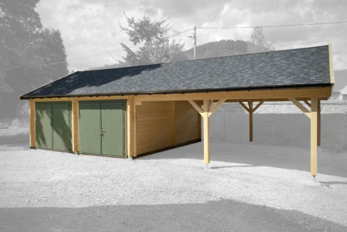 Garage en bois 75,6 m² Belfast - vue 1