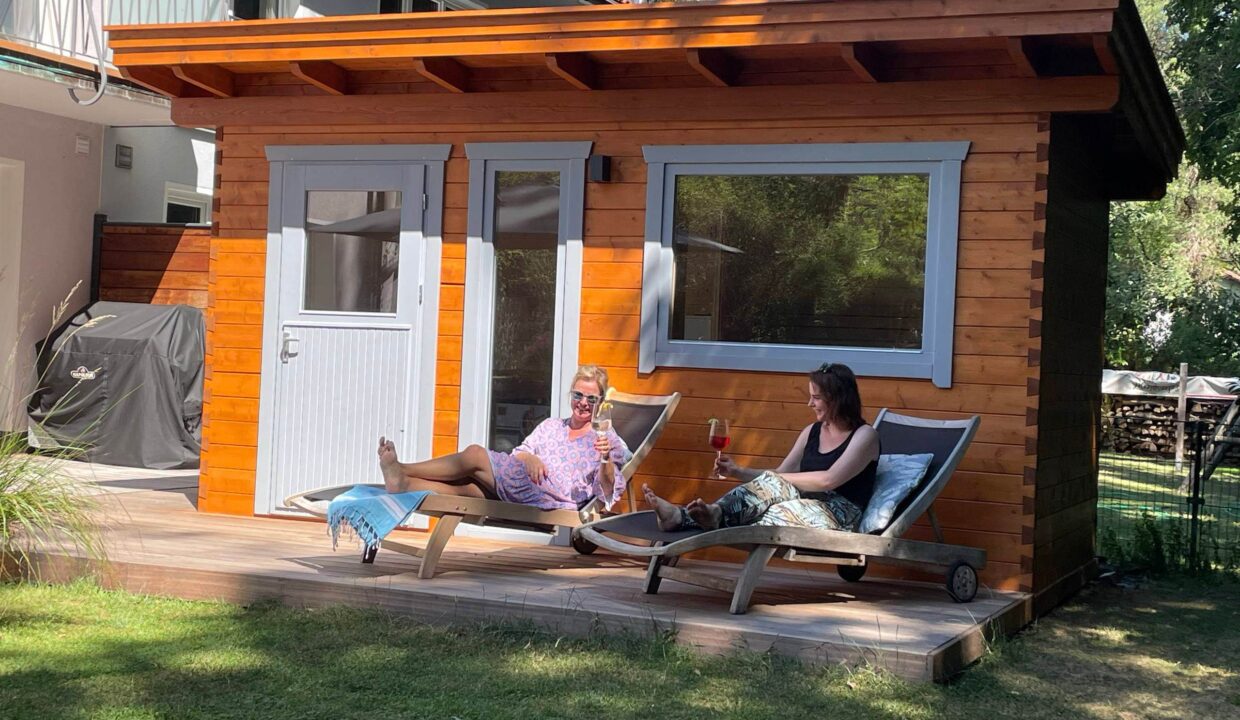 Sauna extérieur en bois 9,9 m² Grünwald - vue 2