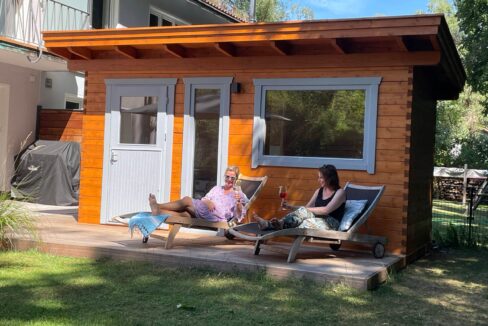 Sauna extérieur en bois 9,9 m² Grünwald - vue 2
