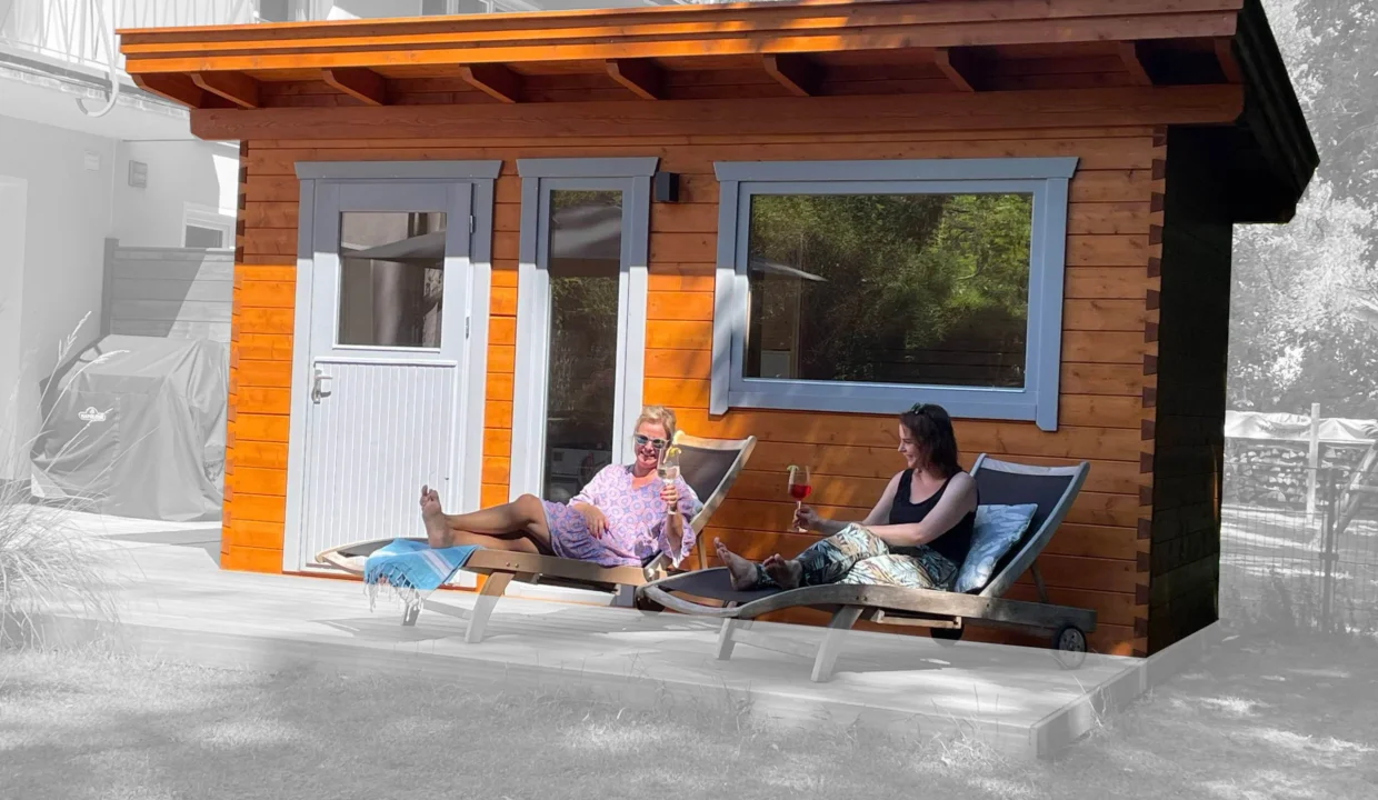 Sauna extérieur en bois 9,9 m² Grünwald - vue 1
