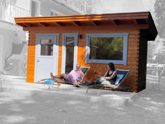 Sauna extérieur en bois 9,9 m² Grünwald - vue 1