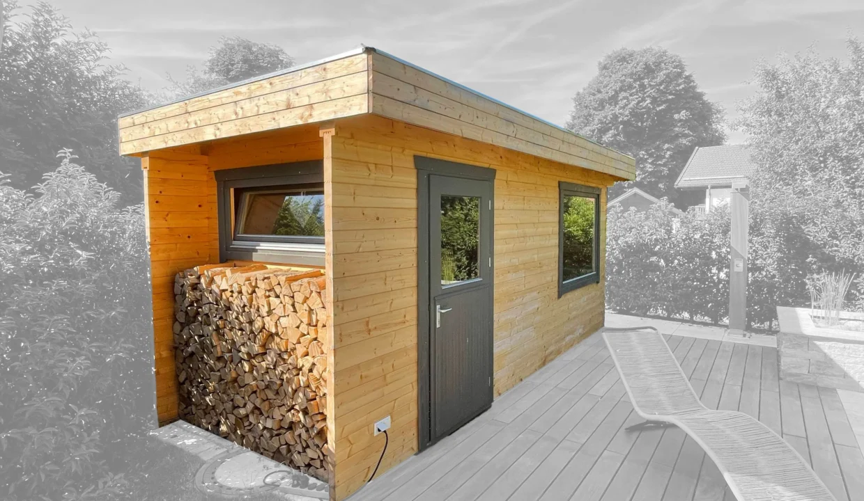 Sauna extérieur en bois 10,79 m² Rimini - vue 1