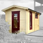 Sauna extérieur H58-2240-2ET-EF-FF - 8,8 m², 58 mm - vue 1