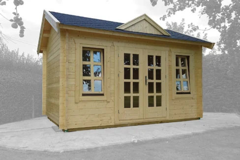 Abri de jardin bois 12 m² Cheshire - vue 3
