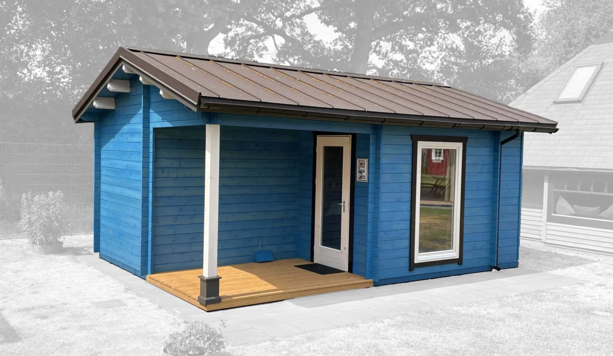 Sauna extérieur en bois 20 m² Steenfelde - vue 1
