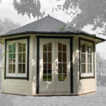 Pavillon de jardin en bois Lourdes - 45 mm - vue 1