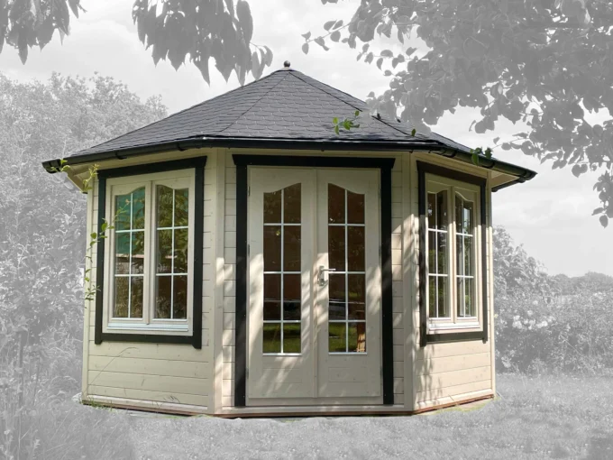 Pavillon de jardin en bois Lourdes - 45 mm - vue 1
