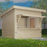 Abri de jardin en bois 123 KIOSK P - 7,5 m², 19 mm - vue 1