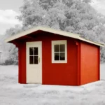 Abri de jardin en bois H28-3024-ET-EF - 7,2 m², 28 mm - vue 1