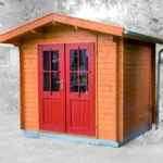 Abri de jardin en bois TS-H28-2119-DT - 3,99 m², 28 mm - vue 1