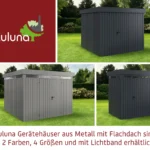 Abri de jardin métal ZFD-10-DT-RAL7016 - 6,86 m² - vue 1