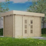 Abri de jardin en bois H28-3020F-DT-EF - 6 m², 28 mm - vue 1