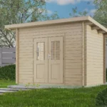 Abri de jardin en bois H28-3020P-DT - 6 m², 28 mm - vue 1