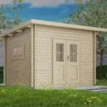 Abri de jardin en bois H28-3024P-DT - 7,2 m², 28 mm - vue 1