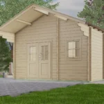 Abri de jardin en bois H45plus 4238-DT/ET-EF - 15,96 m², 45 mm - vue 1