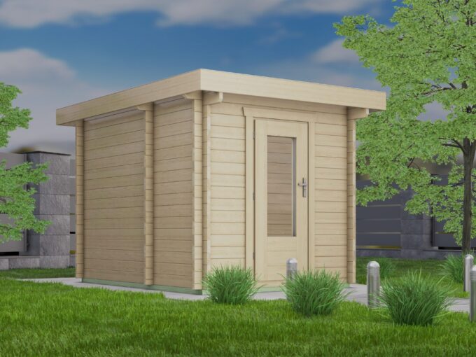 Sauna extérieur H58-2231F-2ET-FF - 6,82 m², 58 mm - vue 1