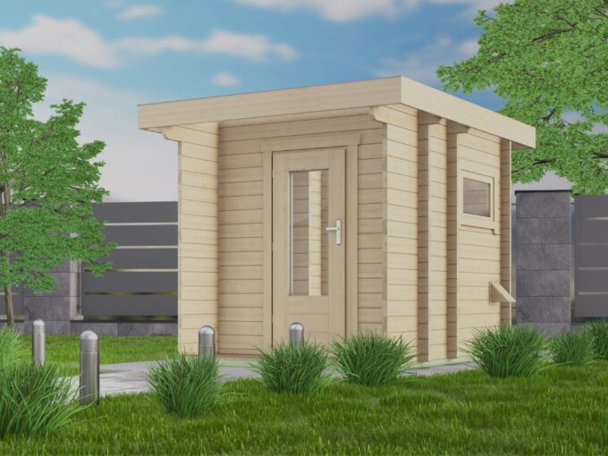 Sauna extérieur H70-2227F+40VT-2ET-FF - 70 mm - vue 1