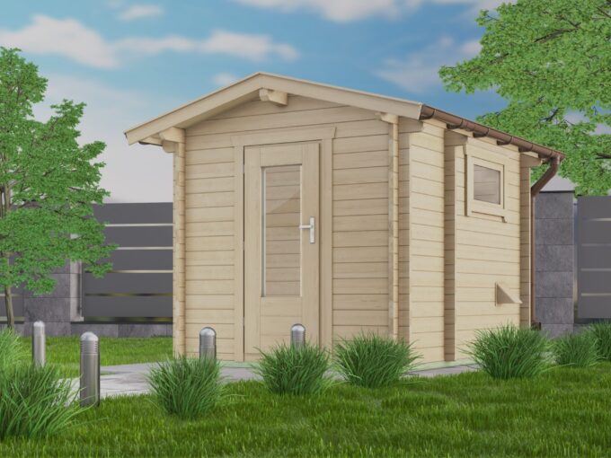 Sauna extérieur H70-2231-2ET-FF - 6,82 m², 70 mm - vue 1