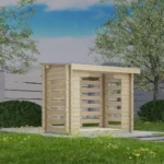 Abri de jardin en bois HL28A-20 - 2,4 m², 28 mm - vue 1