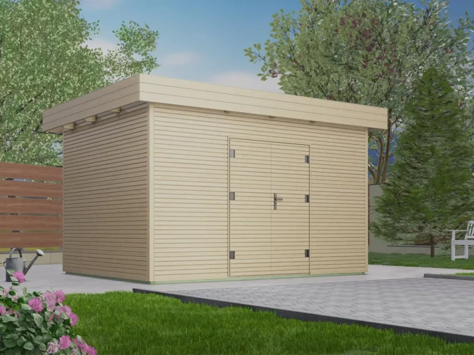 Abri de jardin en bois MHH-4030-F - 12 m², 15 mm - vue 1