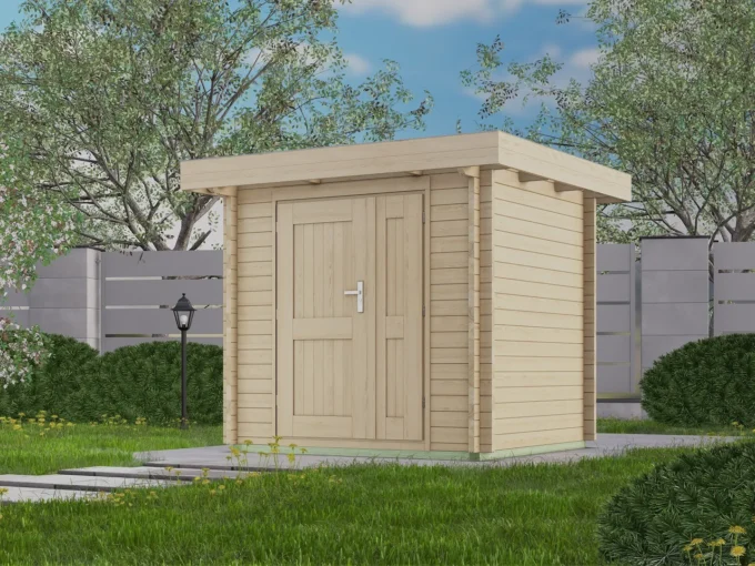 Abri de jardin en bois TS-H28-2119F - 3,99 m², 28 mm - vue 1