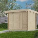 Abri de jardin en bois TS-H28-2424F - 5,76 m², 28 mm - vue 1