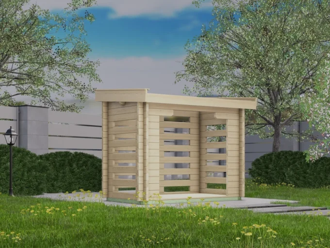 Abri de jardin en bois TS-HL28-1221P - 2,52 m², 28 mm - vue 1