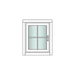 Fenêtre pour chalet bois - F28-EF - vue 1