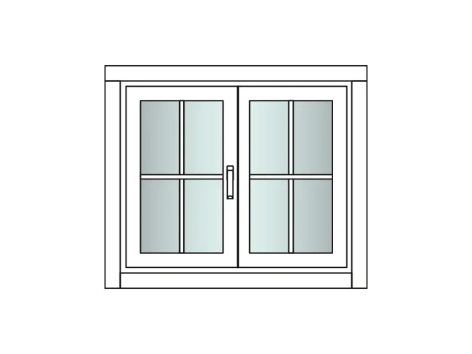 Fenêtre pour chalet bois - F28-DF - vue 1