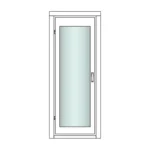 Fenêtre pour chalet bois - F45-EBF - vue 1