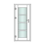 Porte ou menuiserie pour chalet bois - MH-ET-GV1-QS - vue 1