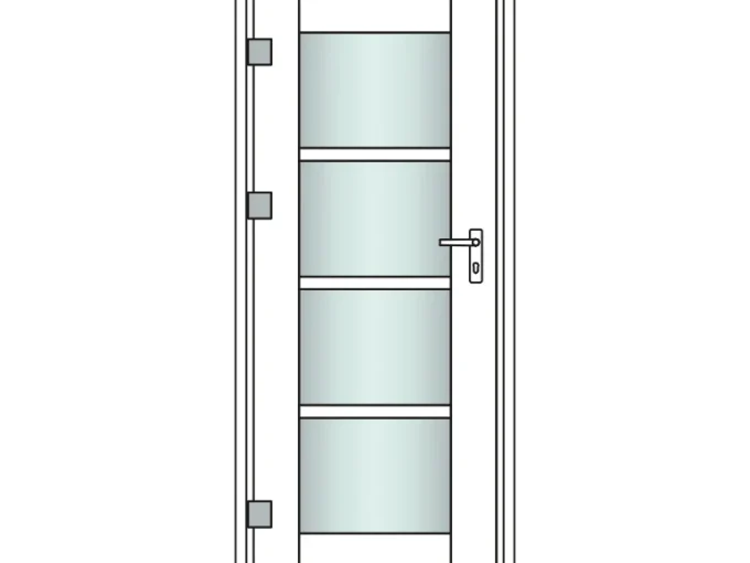 Porte ou menuiserie pour chalet bois - MH-ET-GV1-QS - vue 1