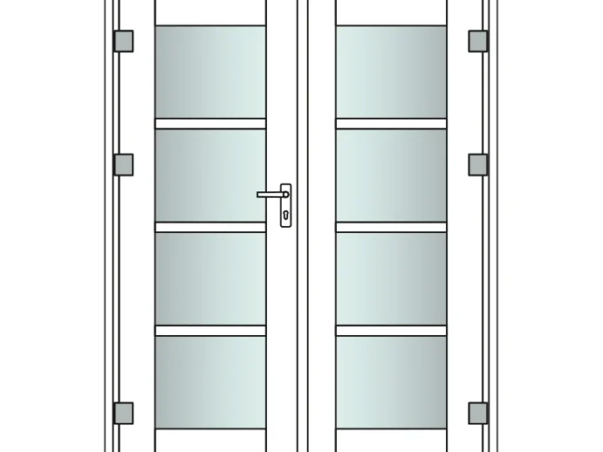 Porte ou menuiserie pour chalet bois - MH-DT-GV1-QS - vue 1