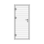 Porte ou menuiserie pour chalet bois - MH-ET-GG-WB - vue 1